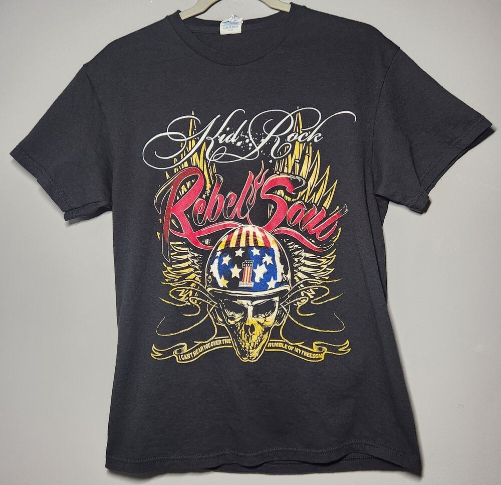Kid Rock Rebel Son Concert Tour T Shirt Mens Medium Black 2013 Rumble Of Freedom